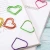 Import 105 pcs multicolor heart shape paper clips for school,office supplies from China