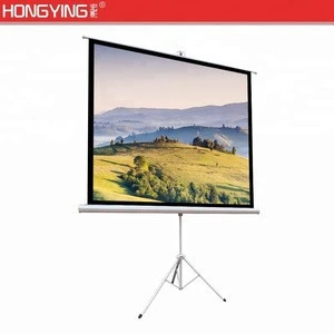 1:1, 84*84mm, Tripod Projection Screen Simple Office Presentation Equipment for Floor Stand