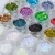 Import 12 Boxes Shiny Diamond Nail Sequins 3D Hexagon Colorful Nail Flakes Glitter Powders Dazzling Charm Nail Art Decorations from China