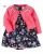 Import 12.2 Guangzhou lovely style 2pcs baby bodysuit clothing sets cardigan 100%cotton baby girl dress kids clothes sets from China
