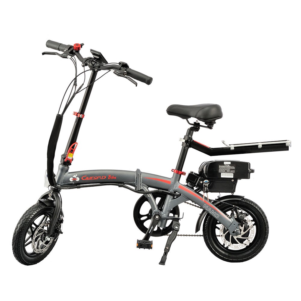 12inch Mini Bike 250W Connect Foldable Electric Moped Sepeda Listrik Aluminum Wheel E-Bike Front Wheel LED/LCD Display with Comfort Seat