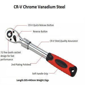 1/2&quot; 3/8&quot; 1/4&quot; 72 Teeth Cr-v Quick Release Professional Hand Tools Wrench Repair Tools Extended Socket Ratchet Torque Wrench
