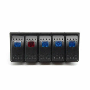 12V 20A Bar Fog Push Button Rocker Switch Blue LED Light Car Boat Auto switches