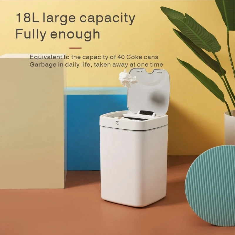 13L  Inductive Type Waste Bin Smart Sensor Automatic Kitchen And Toilet Rubbish Bin Stainless Steel Trash Can