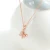 Import 14k gold plated jewelry diamond butterfly pendant necklace for women from China