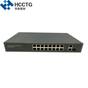 16 Port 10/100BASE-T RJ45 OEM IEEE 802.3af POE Network Switch HCC-216EP-2G1SFP