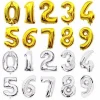 16inch Rose Gold Digit Foil Balloons Number Air Balloon for Wedding Birthday Decorations Event Party Supplies