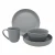 Import 16pcs stoneware embossed dinnerware set ceramic tableware wholesale modern blue dinner plates from China