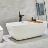 1700 mm oval used portable standing solid surface bathtub bathroom adult soaking bath floor stand alone tub
