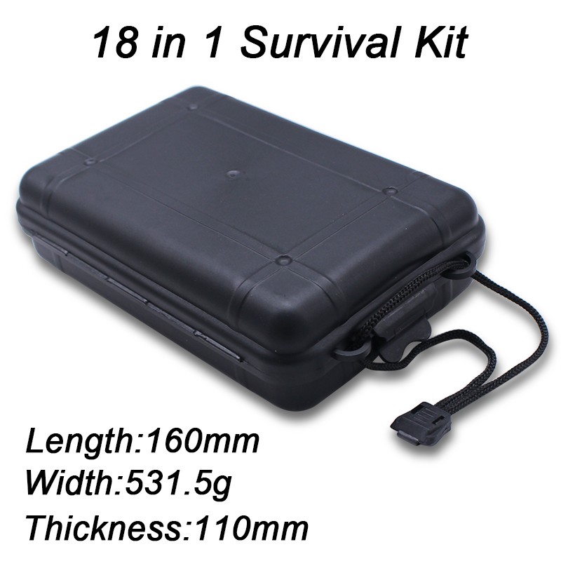 18 in 1 Emergency Survival Kit Tactical Defense Equitment Tool for Adventure Outdoors Sport