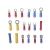 Import 18 In 1 Insulated Terminals Spade Ring Fork U-type Electrical Crimp Connector Tube Wire Connector Assortment Kit 295Pcs/ lot from China