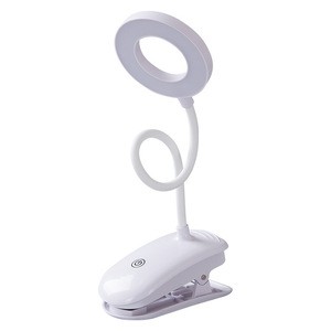 18 LED Clip Desk Lamp 3 Modes Clip Holder USB power Led Table lamp Reading Book Ring Light for Dorm Desktop Bedside