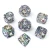 Import 18mm Rainbow Hollow Skull Metal Dice Set D&D d4 d6 d8 d10 d12 d20 d% Polyhedral DND Dice for Role-Playing RPG dice Games from China