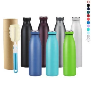 18OZ Hot Sale leak-proof stainless steel drinking bottle milk Bottle  BPA-free  thermos bottle for sparkling water sports