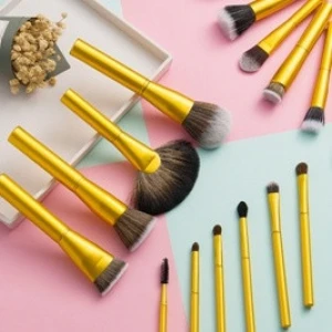 18PCS Gold Aluminum Handle Brush Set Makeup Brush with High Quality