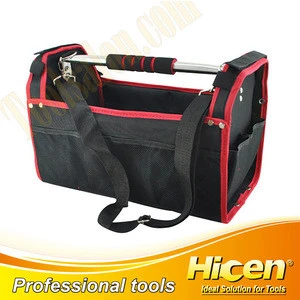 19 Pockets Canvas Tool Bag with Stainless Steel Handle
