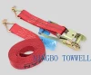 2 inch  double J hook ratchet tie down set high strength factory price