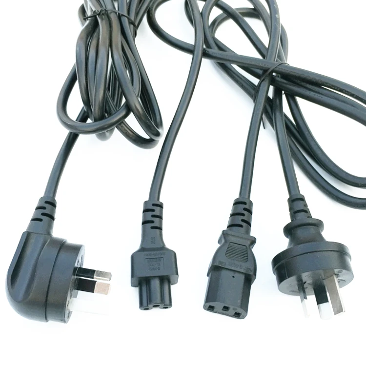 2 WIRES flat NISTP 18AWG NEMA 1-15P 2 pole US plug to IEC320 C7 Figure 8 Connector power cord