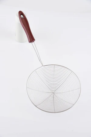20 cm Kitchen drain sieve frying wire strainer stainless steel wire mesh skimmer spoon with PF handle