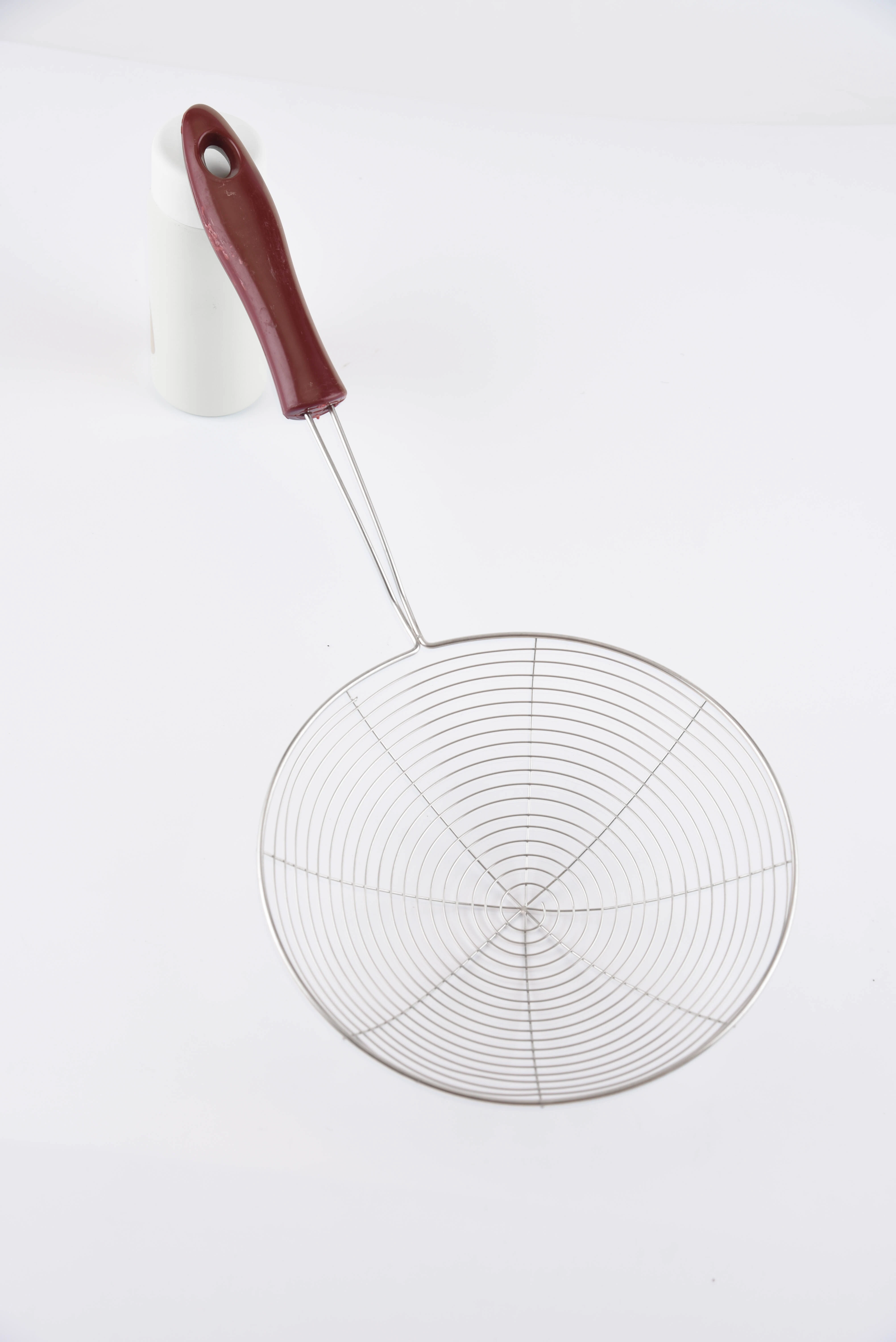 20 cm Kitchen drain sieve frying wire strainer stainless steel wire mesh skimmer spoon with PF handle