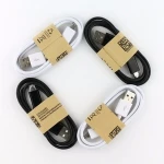 2018 High Quality universial micro USB 1M Colorful black/white charging phone charger cable For Samsung android smartphone