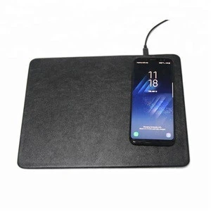2018 New arrival Qi wireless charger custom mouse pad Wireless charging mouse pad