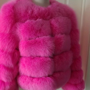 2018 new thick hot pink classic woman 5 layer short  Fox Fur Coat