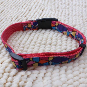 2019 low price wholesale nylon pet trainer collar making supplies with woven logo