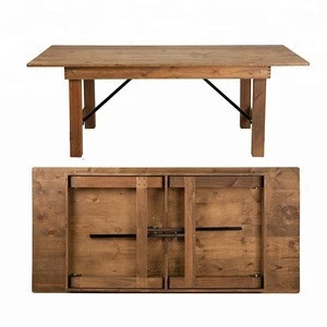 2019 New Pine Wood Home Vintage Farmhouse Folding Dining Table