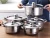 Import 2020 Factory wholesales Stainless Steel  nonstick Best Kitchen Induction Kitchenware Saucepan Cookware Pots Pans Sets from China