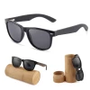 2020 private label custom wooden temple sunglasses polarized fashion sunglasses