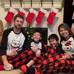 2020 Wholesale Long Sleeve Cartoon Print Parentage clothes Christmas Pajamas leisure home suit