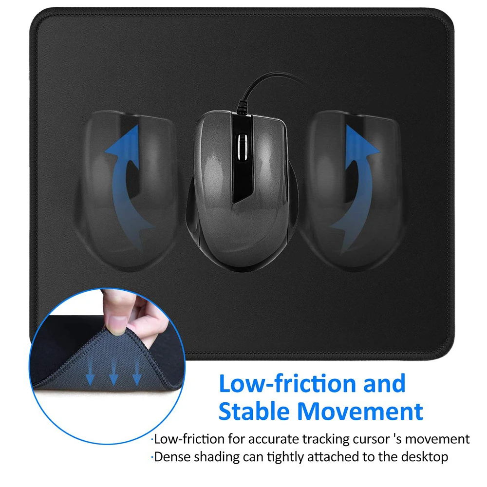 2021 Amazon Hot Selling With Stitched Edge Non-Slip Rubber Base Washable Mousepads Bulk with Cloth Comfortable 3 Pack Mouse Pads