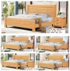 2021 Hot Sale Nordic Modern Style Bedroom Furniture King Size Wooden Bed  for Couples