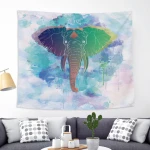 2021 New Arrival 3D Digital Printed Hippie Custom Modern Elephant Art Cloth Mandala Indian Wall Hanging Tapestry