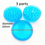 2021 Plastic Grinder 3 Layers Tobacco Herb Grinder diameter 60mm Grinder With Tobacco Storage Case Accessories