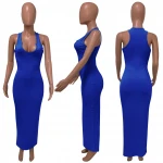 2021 Spaghetti Strap Women Summer Dresses Lady Elegant Girls Solid Color Maxi Dresses Women Sundresses