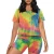 Import 2021 Summer Clothes Womens 2 Piece Short Set Tie Dye T Shirt and Shorts Caual Workout Sets Casual Athletic Clothing Sets from China