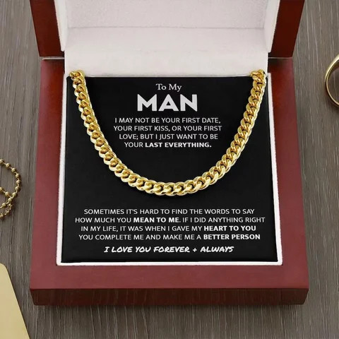 2024 Hip Hop Mens Jewelry Gold Silver Stainless Steel Cuban Link Chain Necklaces with Card Wooden Gift Box for Men