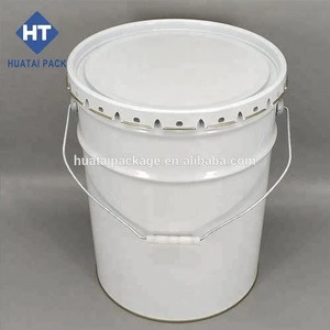 20kg un approved empty metal tin steel paint coating drum/pail/bucket/can/containers wih handle and hoop lid