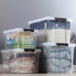 20L-65L Box Plastic Storage Multipurpose Clear Box For Cloth Plastic Storage Boxes