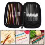 22PCS Colorful Knitting And Weaving Aluminium Crochet Hook Set Tool