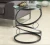 Import 24 Contemporary Round Tempered Glass Top Circle-Design Metal Frame Accent Side End Table from China