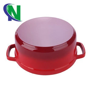 24cm hotsale enamel cooking pot red cast iron casserole