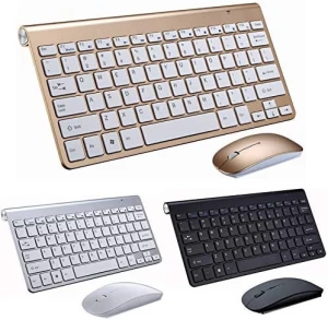 2.4G Simple Wireless Mini Multimedia Keyboard Mouse Combo Set for Tablets Laptop Desktop PC