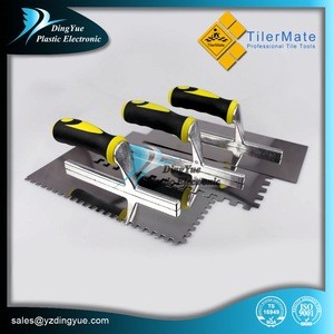 250X120mm 6mmX6mm Notched Steel Plated Trowel - Tiling Tools with Rubber Handle