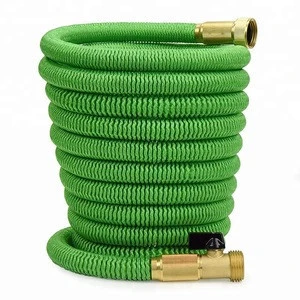 25FT  expandable 1/2 &#39;&#39; garden hose with brass connector brass valve