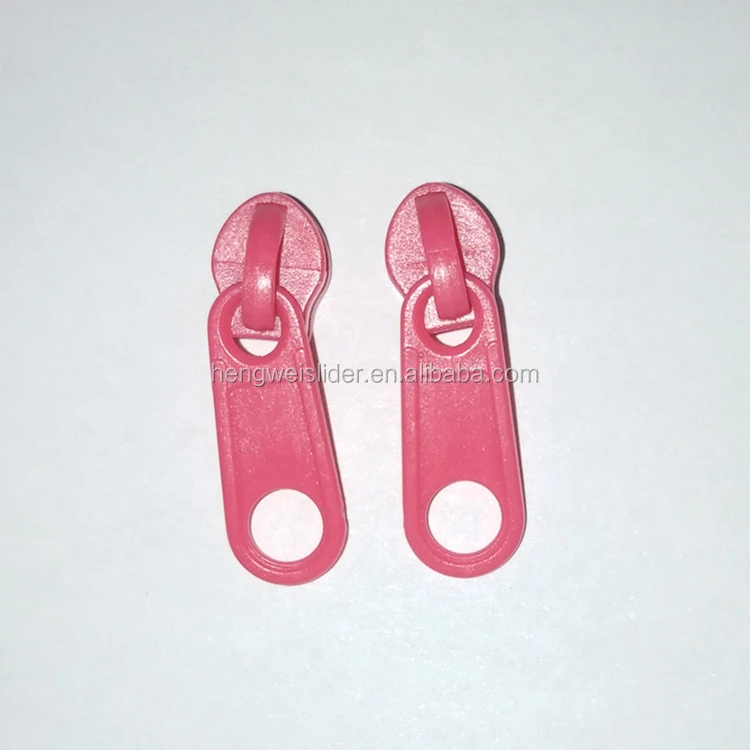 3# Colorful Plastic Material Nylon Zipper Slider with Long Puller for Garment and Bag Made in China