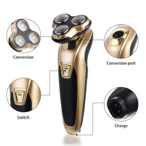 3 in 1 Cordless Waterproof USB Fast Charging For Men Grooming Set Cordless Electric Rechargeable Rotary Shaver Razor Trimmer