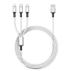 3 in 1 Nylon Braided Charging Data USB Cable For Phone Micro USB Type C  For Mobile Phone Computer Video Game Player